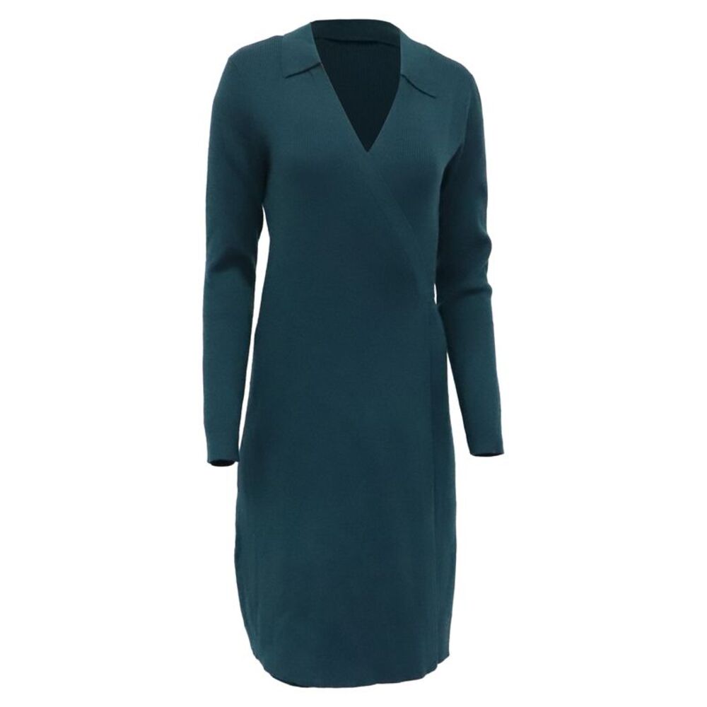 Diane Von Furstenberg Mini Wrap Dress in Green Viscose